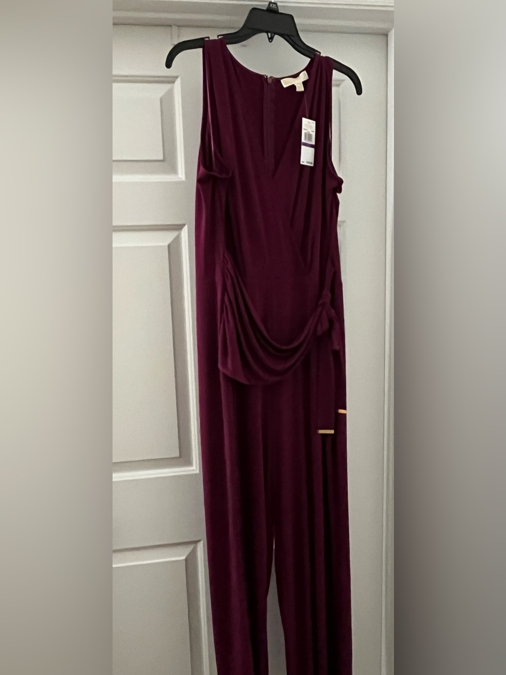 MICHAEL Michael Kors Burgundy Sleeveless Jumpsuit